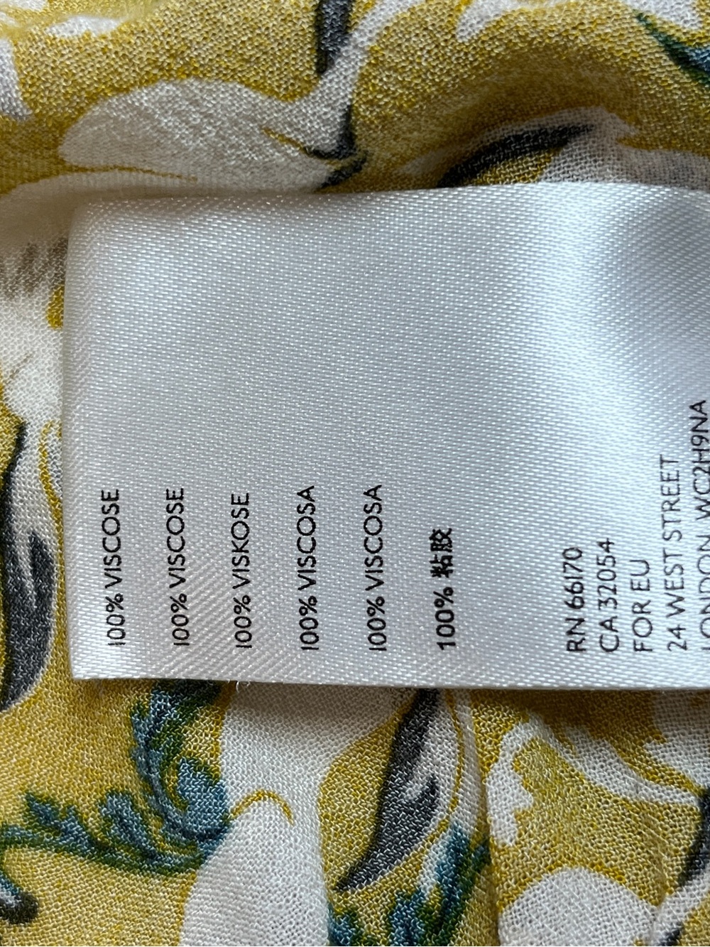 Maeve Anthropologie Shirt Womens 6 Yellow Rabbit Print Peplum Long Sleeve Ruffle - Picture 13 of 13